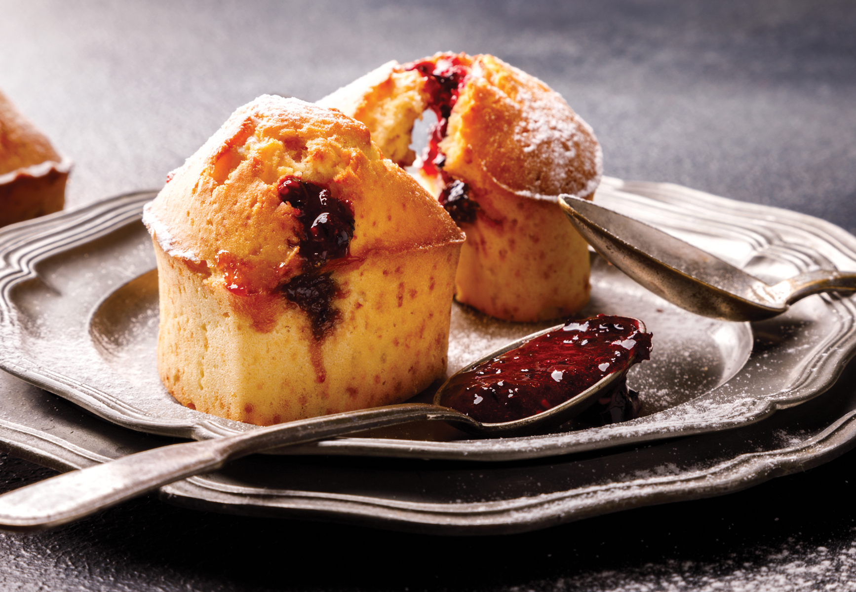 Teatime Muffins with Jam - Grit